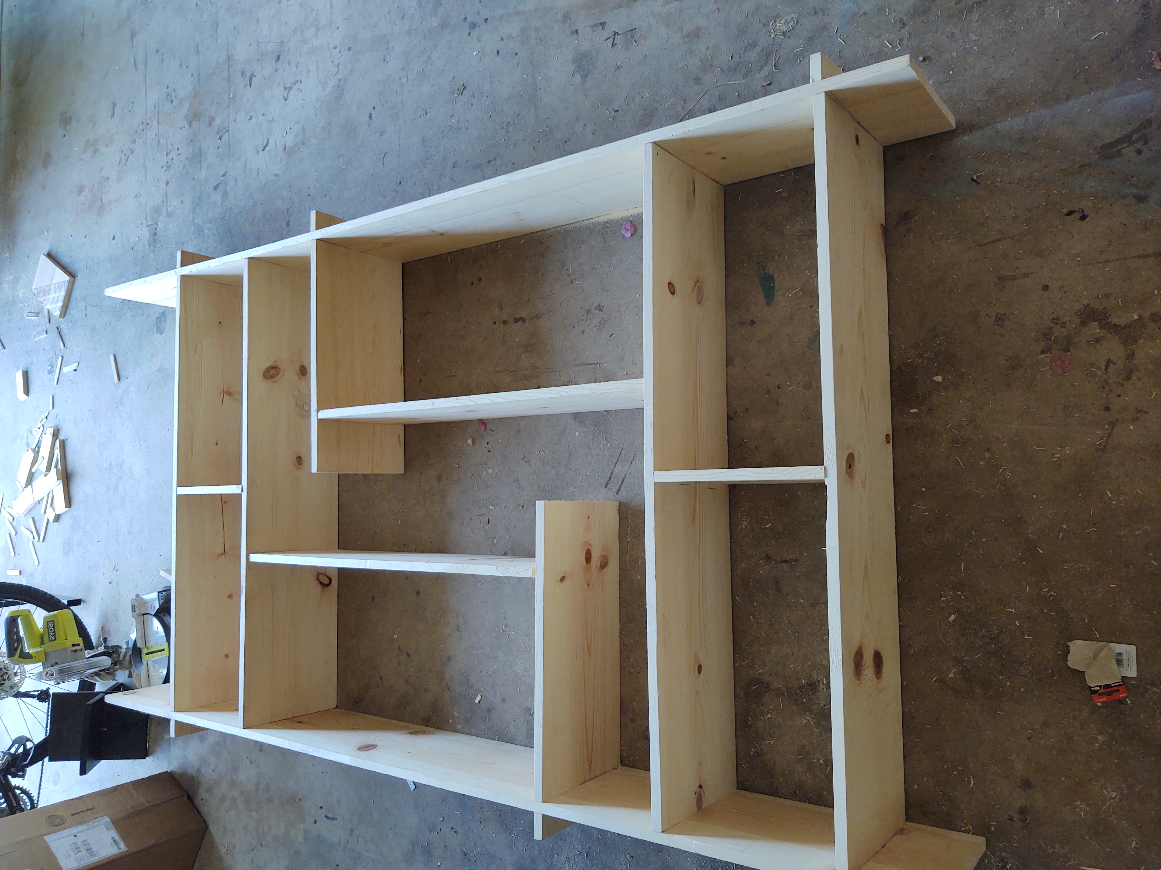 Modular shelving unit - compartment view